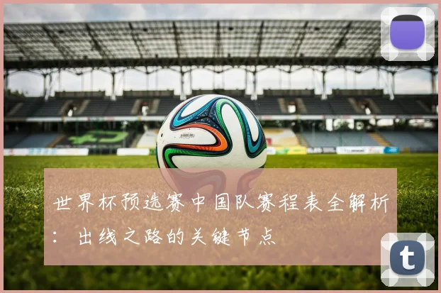 世界杯预选赛中国队赛程表全解析：出线之路的关键节点